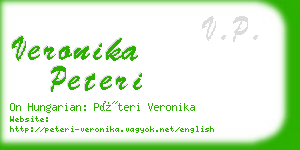 veronika peteri business card